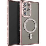 TeknoKapsül Samsung Galaxy S23 Ultra Joke Simli Magneticsafe Kılıf - Pembe