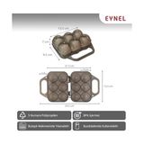 TeknoKapsül Saplı 6'lı Yumurta Taşıma Kutusu, Plastik Buzdolabı Için Yumurtalık Pikniklik Pratik Yumurta Taşıma