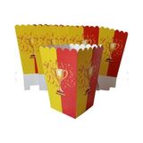 TeknoKapsül Sarı Kırmızı Aslan Temalı Popcorn Kutusu, 8'li Set, Doğum Günü Parti Malzemesi