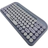 TeknoKapsül Saywin Bluetooth Klavye Renkli Retro Kablosuz Klavye Daktilo Görünümlü Tuş Tasarımı Şık ve Kullanışlı Telefon Koyma Gözü Pilli Türkçe Q Klavye Sw-05 (Mor) - Option-1 - 001-Renkli