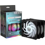 TeknoKapsül Scythe Wonder Tornado 120MM Argb Siyah Kasa Fanı 3’lü Paket, 25MM Kalınlık, 2500 Rpm, 12V 4-Pin Güç