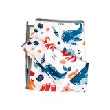 TeknoKapsül Seaworld Sıvı Geçirmeyen Çok Amaçlı Aktivite Örtüsü, Yer, Masa ve Yatak Için, Makinede Yıkanabilir, 145X100CM
