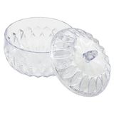 TeknoKapsül Şeffaf Yuvarlak Kapakli Mika - Plastik Şekerlik (5643)