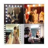 TeknoKapsül Senon Hollywood Tarzı Makyaj Aynası LED Işıkları 10 Ampul 3 Renk Tonu 10 Kademe Ayarlanabilir Parlaklık Yapıştırmalı Montaj Makyaj Ayması Için 10 LED Lamba - Çok Renkli