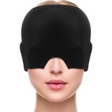 TeknoKapsül Seronieer Migren Maskesi, Soğutma Maskesi, Yüz 360 Jel, Surround Uyku Maskesi, Serinletici Gerginlik, Alın Baş Ağrısı, Sinüs, Stres, Migren Rahatlama Başlığı, Siyah