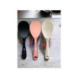 TeknoKapsül Sert Uçlu Dayanıklı Yanmaz Yapışmaz Silikon Kaşık 3'lü Set, 22 Cm, Siyah-Somon-Krem