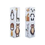 TeknoKapsül Sevimli Hayvanlar - Iki Parçalı Puzzle - Manyetik 4 Küp - 1 Yaş Ilk Yapboz