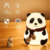TeknoKapsül Sevimli Panda Gece Lambası Silikon LED Işık Çocuk Odası Dekoru Hediye (Gözü Açık) AMZ-B0FSL4766N