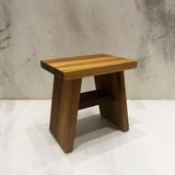 TeknoKapsül Shark Anatolia Iroko Ahşap Banyo Taburesi Oturak Step Tool (L)