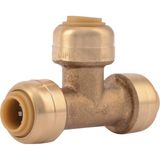 TeknoKapsül Sharkbite 1/4 Inç (3/8 Inç Od) Tee, Pirinç Tesisat Bağlantısı Bağlantısı Için Itin, Pex Boru, Bakır, Cpvc, Pe-Rt, Hdpe, U358LFA