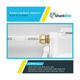 TeknoKapsül Sharkbite 1/4 Inç x 1/2 Inç Mnpt Azaltma Adaptörü, 6'lı Paket, Pirinç Tesisat Armatürü, Pex Boru, Bakır, Cpvc, Pe-Rt, Hdpe, U110LF