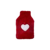 TeknoKapsül Sicak Su Torbasi Peluş Kalpli,kirmizi Termofor 29X17CM 750ML - Kırmızı