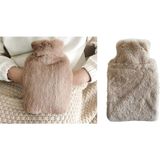 TeknoKapsül Sicak Su Torbasi Yan Cepli Bej Peluş Termofor 27X17X2CM 750ML