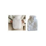 TeknoKapsül Sicak Su Torbasi Yan Cepli Beyaz Peluş Termofor 27X17X2CM 750ML