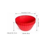 TeknoKapsül Silikon Muffin Kalıbı, Düz – 6’lı Paket Isıya Dayanıklı Yapışmaz (1) - 2 X