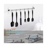 TeknoKapsül Silikon Mutfak Yardımcısı, 6 Adet Silikon Spatula, Çorba Kaşığı, Fırın Fırçası, Spatula, Isıya Dayanıklı ve Yapışmaz, Paslanmaz Çelik ve Dikişsiz Tek Parça Tasarım (Siyah) - Kestane Akaju - Option-1