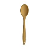 TeknoKapsül Silikon Servis Yemek Hazırlama Kaşığı, Yumuşak Uç, Komple Silikon, 27 Cm, Sarı Kaşık, Yanmaz Yap