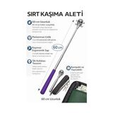 TeknoKapsül Sırt Kaşıma Aleti,60 cm Teleskopik Uzayabilir Sırt Kaşıyıcı, Paslanmaz Çelik Gövde, Ergonomik Kayma