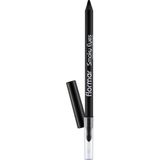 TeknoKapsül Smoky Eyes Doğal Gölge Veren Sünger Aplikatörlü Suya Dayanıklı Kajal Göz Kalemi No. 001 - Carbon Black - 8690604138128 - Option-1