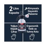 TeknoKapsül Smx Köpük Yapıcı Pompa 2 Litre Kapasiteli Boş Şişe,kimyasal Dayanımlı Basınçlı Pompa, Ergonomik Kullanım - Ahşap