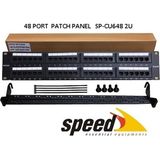 TeknoKapsül Speed SP-CU648 2u 48 Port Cat6 Dolu Utp Patch Panel + Kablo Düzenleyici