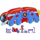 TeknoKapsül Spıdey And Hıs Amazıng Frıends Hasbro 2'si 1 Arada Örümcek Caterpillar Genel Merkezi Oyun Seti, 3 Yaş ve Üzeri, Okul Öncesi Oyuncak, 61 cm