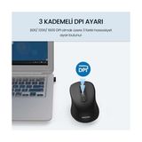 TeknoKapsül SPK7538 Kablosuz Bluetooth 1600DPI 5 Tuşlu Optik Mouse Siyah