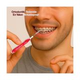 TeknoKapsül Stopever Well Tooth Arayüz Fırçası, Kırmızı - Size 2 | 0.5 mm Ince Telli Diş Arası Fırçası, Taşıma Kutusu Hediyeli | Ortodontik Kullanıma Uygun | 6 Adet - 0 RH (+) Kırmızı
