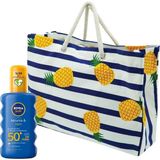 TeknoKapsül Sun Spf 50+ Koruma & Nem Nemlendirici Güneş Kremi Sprey 200 ml + Plaj Çantası