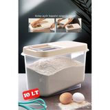 TeknoKapsül Sürgülü Kapaklı 10 Lt Erzak Bakliyat Saklama Kabı