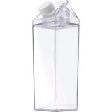 TeknoKapsül Süt Kutu Tasarımlı Su Kahve Içecek Şişesi | Cam Değildir | Kahve ve Sunum Bardağı ve Matarası 500-600ML - 0 Siyah - Option-1