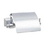 TeknoKapsül System Border Lıne Kapaklı Tuvalet Kağıtlığı Krom Renk 87X94X156 mm