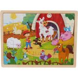 TeknoKapsül Tahta Puzzle 48 Parça Çiftlik Hayvanları Byk. - 01-Mavi