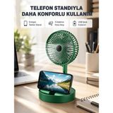 TeknoKapsül Taşınabilir Şarjlı Mini Fan – Katlanabilir Gövde, 3 Hız Kademesi - Yok (Free Dos)
