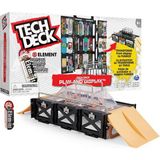 TeknoKapsül Tech Deck Dönüştürülebilen Oyun ve Sergi Rampa Seti ve Özel Parmak Kaykaylı Taşıma Çantası, 6 Yaşından Büyük Çocuklar Için Oyuncak, Gül Kurusu (Şeffaf)