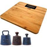 TeknoKapsül Techfit Bambu Banyo Baskülü Yüksek Hassasiyetli Darbelere Dijital Dayanıklı Terazi Tf 1065 Max 180KG (5643)