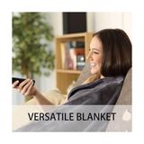 TeknoKapsül Temizleme Fırçası, Polar Battaniye, 280GSM Süper Yumuşak Yatak Battaniyesi, Yatak, Koltuk, Seyahat ve Kamp Için Hafif Flanel Battaniye (Koyu Gri, 200X230CM) - 2328M - 1 x 32 x 27 cm
