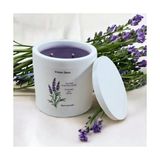 TeknoKapsül Tiem CONCEPT%100 Doğal Soya Mumu - 220G Lavanta Kokulu Dekoratif Beton Saksılı Kokulu Mum - Kapaklı ve El Yapımı Modern Tasarım - Vegan, Parafinsiz Saf Soya Wax (Beyaz)