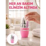 TeknoKapsül Tırnak Bakım Manikür Pedikür Seti 4 Parça Pembe Pratik Günlük Kullanım Yeni Nesil LS-UCZZZ4LMANKRSET-13-3434