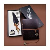 TeknoKapsül Toptan Tüylü Kalem ve Deri Defter Set