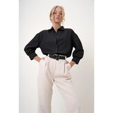 TeknoKapsül Trend Alaçatı Stili Siyah Balon Kol Gizli Patlı Basic Poplin Gömlek ALC-X9654 - Kırmızı