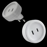 TeknoKapsül Türk Fişi – Amerikan Tip Fişe Çevirici Seyahat Adaptörü | Tip C Türkiye (Erkek) → Tip A Amerika (Dişi) | 250V – 6A | Amerika, Kanada, Japonya Uyumlu - 1 Adet - Ahşap