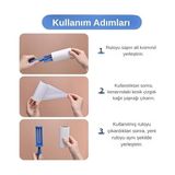 TeknoKapsül Tüy Toplayıcı Set – 1 Sap + 6 Rulo – Toplam 360 Yaprak – Tüyü Toz Temizleyici – Giysi