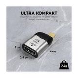 TeknoKapsül Type-C To HDMI 2.0 Çevirici Mini Adaptör - 4k'ya Kadar Destek - Usb-C'den HDMI Görüntü Dönüştürücü