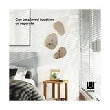 TeknoKapsül Umbra Hubba Pebble Duvar Montaj Aynaları, 3'lü Set, Pirinç - 00-Beyaz