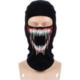 TeknoKapsül Unisex Canavar Diş Baskılı Balaklava 1 Adet Tek Beden Viskoz Kask Içi Motosiklet Maskesi