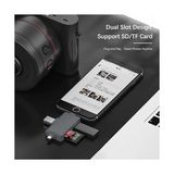 TeknoKapsül USB Ligtning iphone ile Uyumlu - iPad ile Uyumlu ve Type-C Girişli Kart Okuyucu Multi Otg USB C Adapter Sd Tf Micro Card Reader Micro USB Adapter Lighting Için Dönüştürücü ADS-368 - Option-1