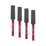 TeknoKapsül Uzun Süre Kalıcı Kadifemsi Kuruma Yapmayan Mat Likit Ruj - Lipstick 515 Cranberry (4 Paketi)