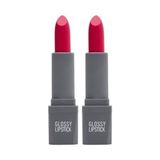 TeknoKapsül Uzun Süre Kalıcı Yoğun Renk Veren Nemlendirici Parlak Ruj - Glossy Lipstick 318 Deep Fuchsia (2 Pak