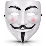 TeknoKapsül V Mask Premium Vendetta Beyaz Maske (Guy Fawkes Stil)